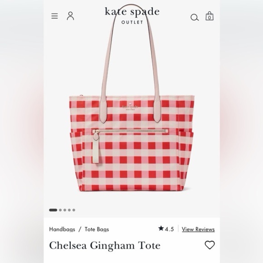 Kate Spade Chelsea Gingham Tote - Medium - Picture 12 of 14